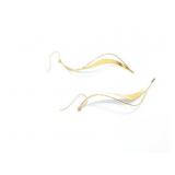 2.6g 14k yg pr dangle style earrings;