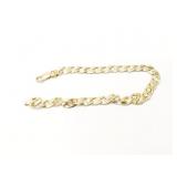 14.2g 14k yg nugget style bracelet;