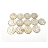 13 - HALF DOLLARS FRANKLIN 1950-1963;