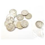 12 - HALF DOLLARS FRANKLIN 1951-1963; HALF DOLLAR