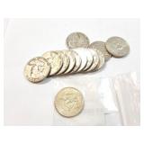 12 - HALF DOLLARS FRANKLIN 1951-1963; HALF DOLLAR