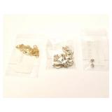 .925 single earring with clear stone .7; 4g gold