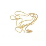 2.9g 14k yg thin rope chain;