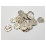 25 - QUARTERS WASHINGTON 1942-1962;