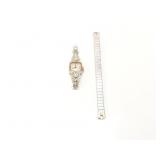 approx 12.3g platinum ladies hamilton wrist watch
