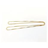 17.7g 14k yg box chain;
