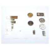 HALF OUNCE FINE BRASS; SILV INGOT 1 OZ; SILV AMER