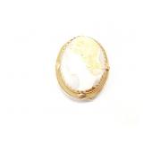 approx 5g 14k yg cameo pin;