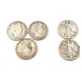 2 - HALF DOLLARS WALKING LIBERTY 1916 & 1921; 3 -