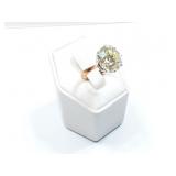 4.3g 14k yg ring with approx 6ct euro cut diamond