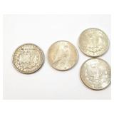 DOLLAR PEACE 1924; 2 - DOLLARS MORGAN 1902 &