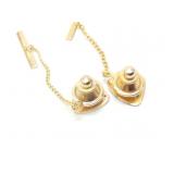 1.2g 10k yg pin with gold toned pin back; 1.2g