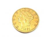 GOLD LIBERTY HEAD DOUBLE EAGLE 1901;