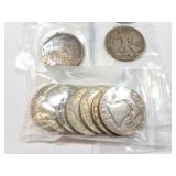 7 - HALF DOLLARS FRANKLIN 1952-1963; 2 - HALF