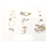 1.6g pr sterling silver earrings; 2.6g 10k yg pr