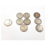 3 - HALF DOLLARS SEATED LIBERTY 1854 - 1877; HALF