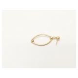 1.8g 14k yg single earring;