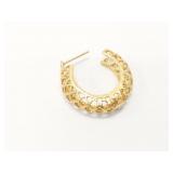 2.5g 14k yg single earring;