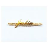 18k yg "julia" pin 5.3g;