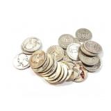 25 - QUARTERS WASHINGTON 1936-1959;
