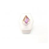 4.5g 14k yg with with purple/yellow large center