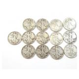 13 - HALF DOLLAR WALKING LIBERTY 1941-1945;