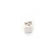 5.4g 14k wg wedding set with small round center