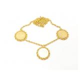 gold toned rope chain with 3 5.00 gold Liberty