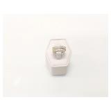3.8g 14k wg diamond cluster ring;