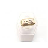 10.9g 14k yg ring with "CS" on top;