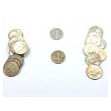 9 - HALF DOLLARS KENNEDY 1964-1967; 11- HALF