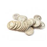 27 - QUARTERS WASHINGTON 1936-1963;