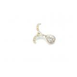 4.3g 14k wg pin with approx 1.21ct diamond euro