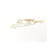 2.7g 14k yg broken box link chain;