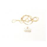 8.1g 14k yg broken chain with 14k yg mother