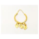 1.7g 21k yg single hoop earring;