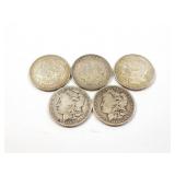 5 - DOLLARS MORGAN 1888 - 1921;