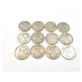 12 - HALF DOLLAR WALKING LIBERTY 1920-1946;