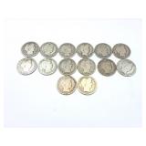 14 - HALF DOLLARS BARBER 1900-1909;