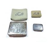 2 sterling silver cases 166.6g;