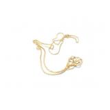 2.4g 14k yg ankle bracelet;