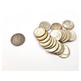 20 - HALF DOLLARS KENNEDY 1964-1969; HALF DOLLAR