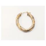 1.8g 14k wg/yg single hoop earring;