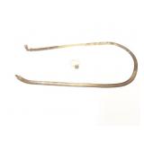 22.7g sterling silver herringbone chain; 1.6g 14k
