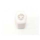 1.8g 14k wg ring with approx 5.1ct center