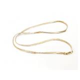12g 14k rose/yellow gold chain;