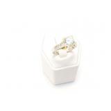 8g platinum / 18k yg ring with 1 round diamond