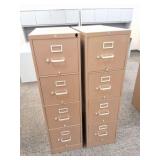 2- METAL 4 DRAWER UPRIGHT FILING CABINETS