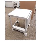 ROLLING TABLE WITH FOLD OUT LEAF- METAL