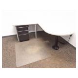 WRAP AROUND OFFCE DESK-WITH FILE CABINET AND